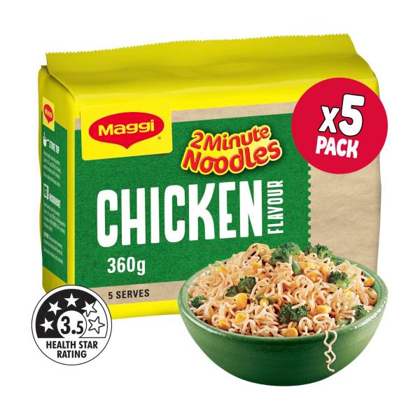 2 Minute Instant Noodles Chicken Flavour 5 Pack