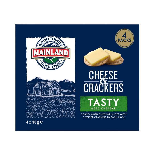 On The Go Tasty Cheese & Crackers 4 Pack