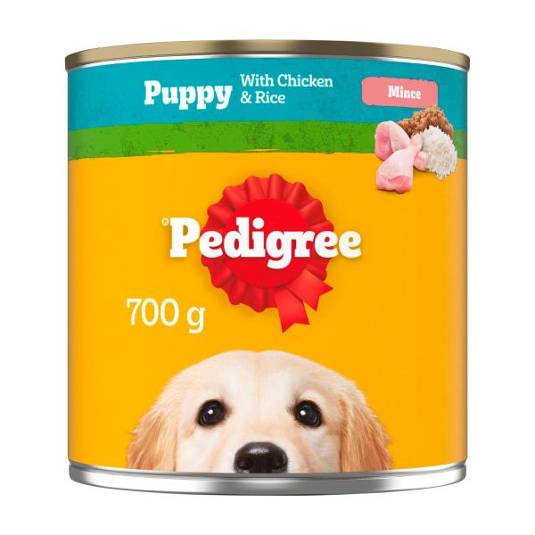 Puppy Wet Dog Food With Chicken & Rice Mince Can