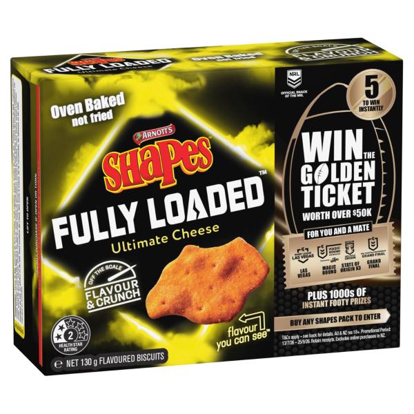 Shapes Fully Loaded Cracker Biscuits Ultimate Cheese