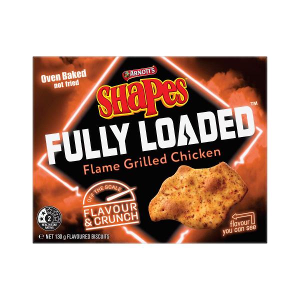 Shapes Fully Loaded Flame Grilled Chicken Cracker Biscuits