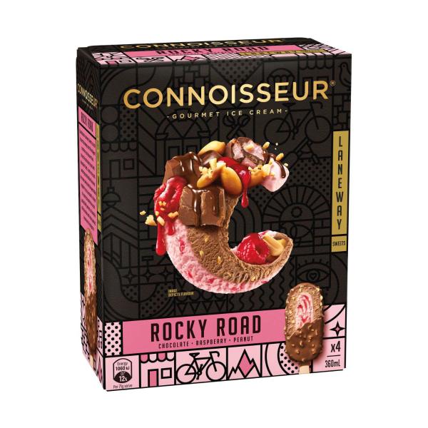 Laneway Sweets Rocky Road Ice Cream Sticks 4 Pack