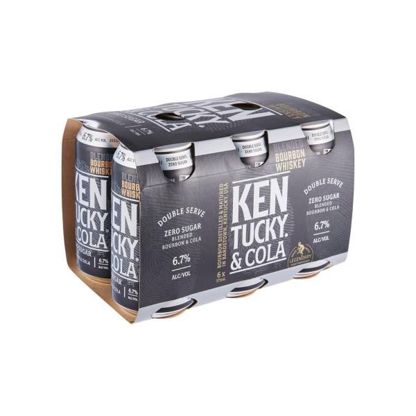 Bourbon Double Serve & Cola No Sugar Can 375ml