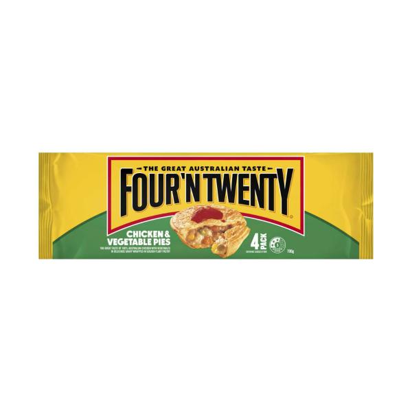 Frozen Chicken & Vegetable Pies 4 Pack