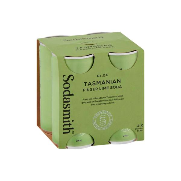 Finger Lime Soda Water Can 4x200ml