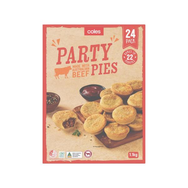 Frozen Beef Party Pies 24 Pack