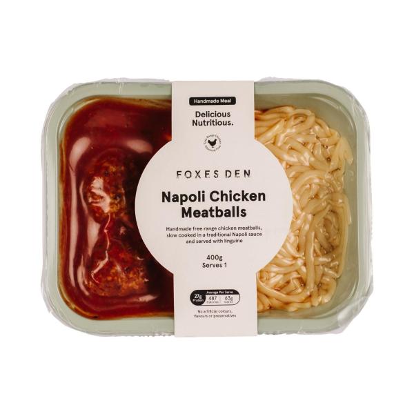 Napoli Chicken Meatballs With Pasta