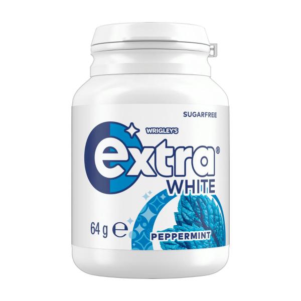 White Peppermint Sugar Free Chewing Gum Bottle