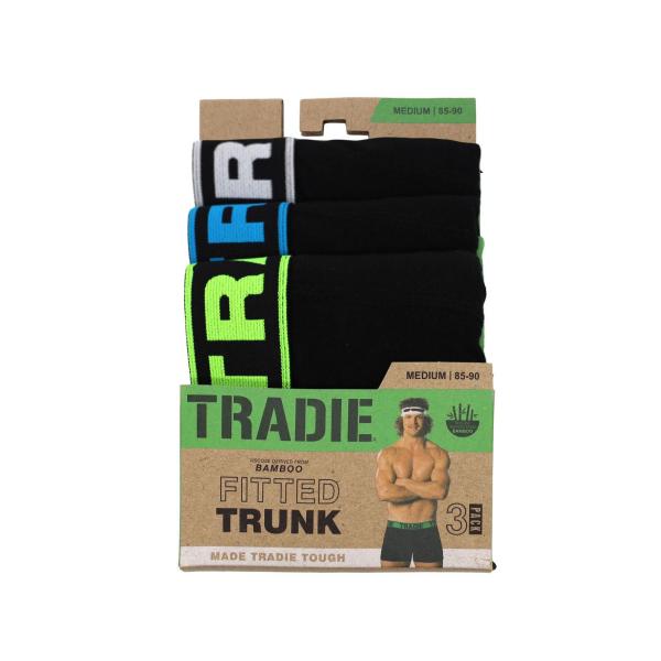 Mens Bamboo Fitted Trunk Black Medium