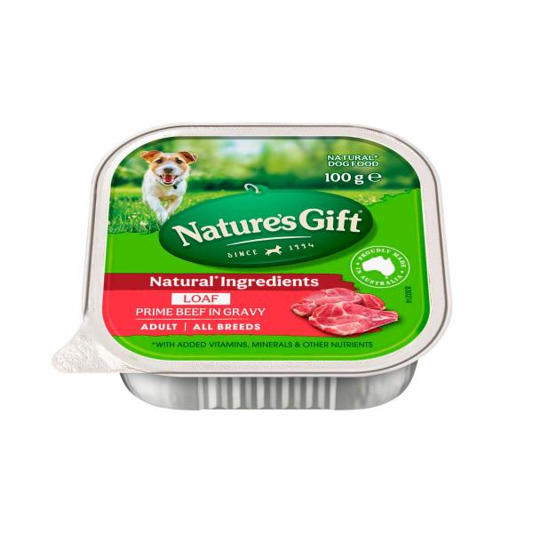 Adult All Breeds Wet Dog Food Loaf Prime Beef in Gravy