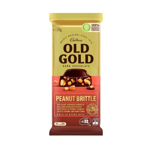 Old Gold Peanut Brittle Dark Chocolate Block