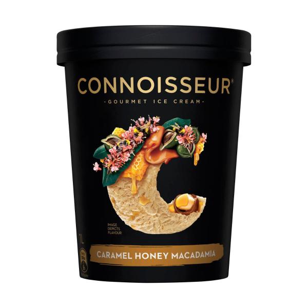Caramel Honey Macadamia Ice Cream Tub