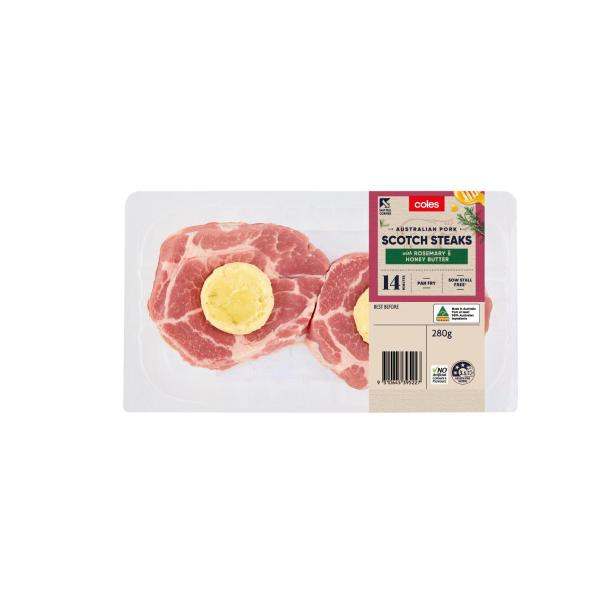 Pork Scotch Steak With Rosemary & Honey Butter
