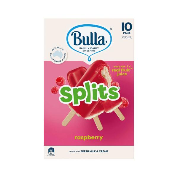 Raspberry Ice Cream Splits 10 Pack