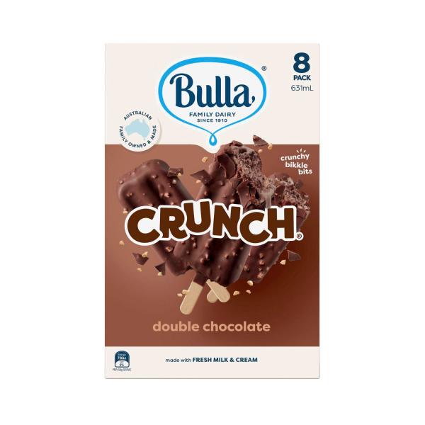 Double Chocolate Crunch Ice Cream Sticks 8 Pack