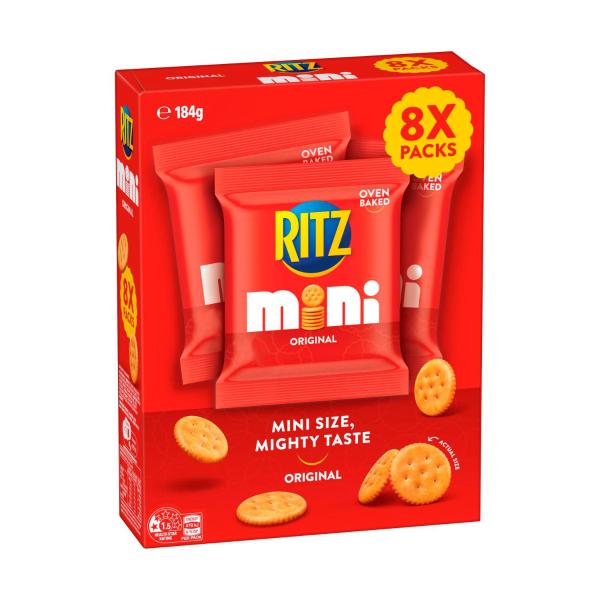 Mini Original Crackers Snack Bags Multipack 8 Pack