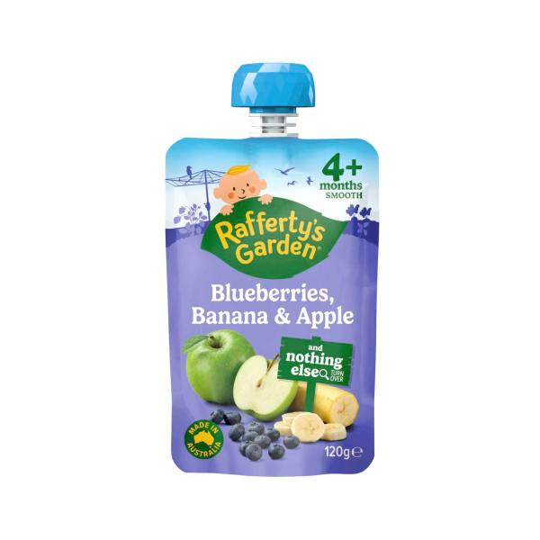 Blueberries Banana & Apple And Nothing Else Baby Food Puree Pouch 4+ Months