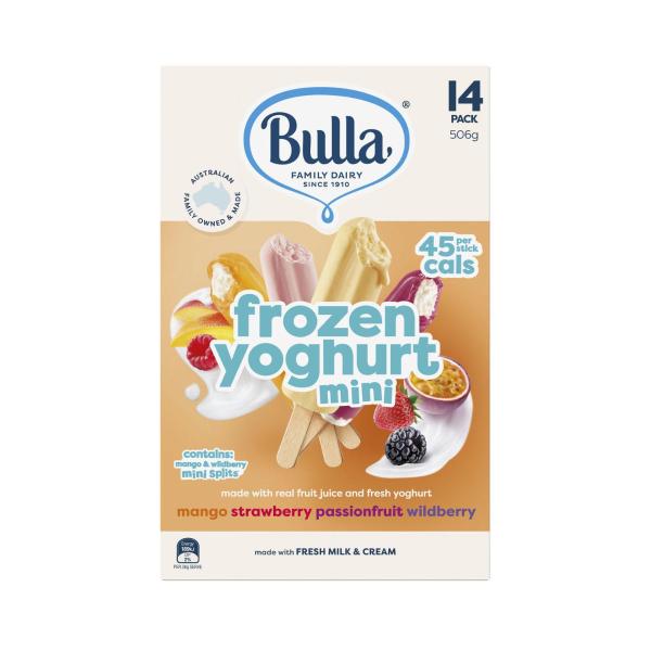 Mini Frozen Mango, Strawberry, Passionfruit & Wildberry Yogurt Sticks 14 Pack