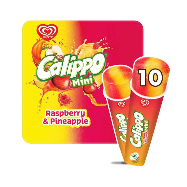 Calippo Mini Raspberry & Pineapple Ice Blocks 10 Pack