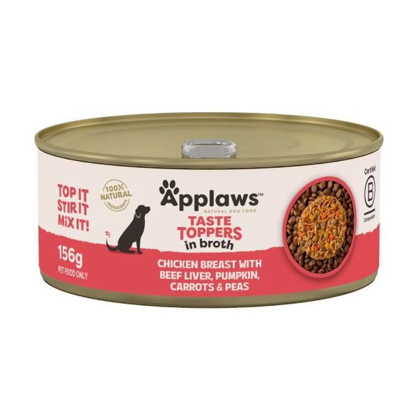 Taste Toppers Dog Tin Chicken Breast With Beef Liver & Vegetables In Broth Dog Food