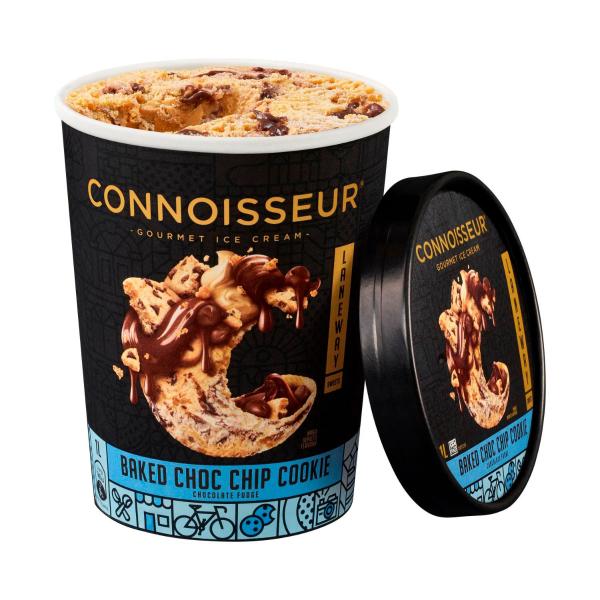 Laneway Sweets Baked Choc Chip Cookie Ice Cream Tub