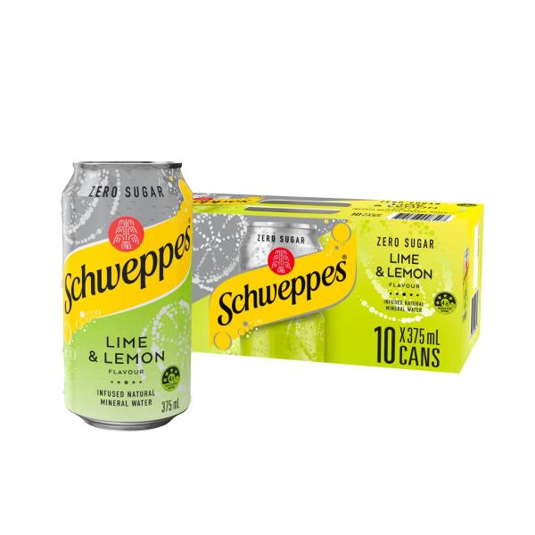 Zero Sugar Lime & Lemon Infused Natural Mineral Sparkling Water 10x375ml