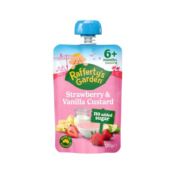 Strawberry & Vanilla Custard Pouch 6+months