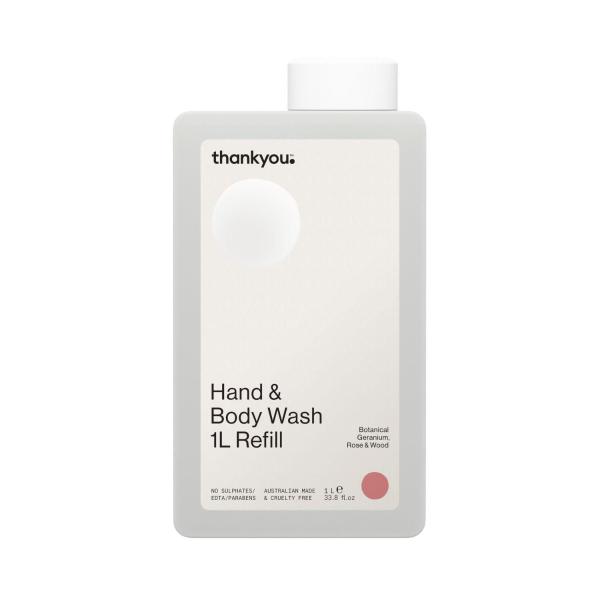 Hand & Body Wash Botanical Geranium Rose & Wood Refill