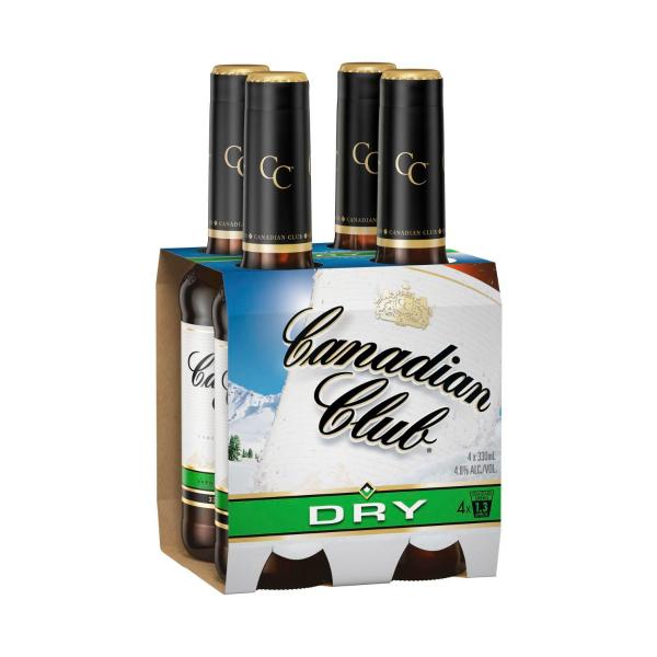 Canadian Club & Dry 4.8% Bottle 330ml