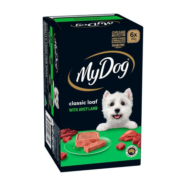Adult Wet Dog Food Classic Loaf With Juicy Lamb 6x100g Trays