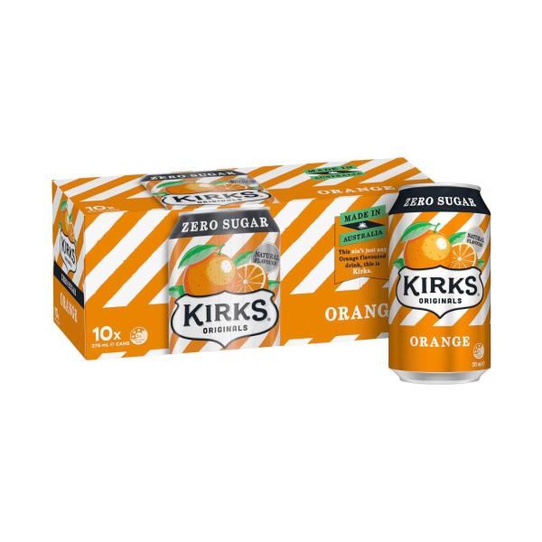 Orange Zero Sugar Soft Drink Multipack Cans 375ml