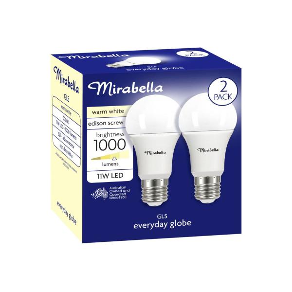 Led 2pk Gls Es 11w 1000lum 2700k Warm White Brand A60