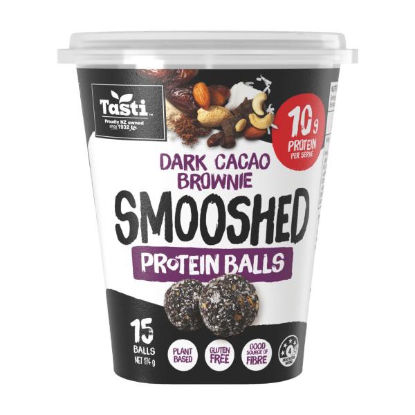 Smooshed Dark Cacao Brownie Protein Balls