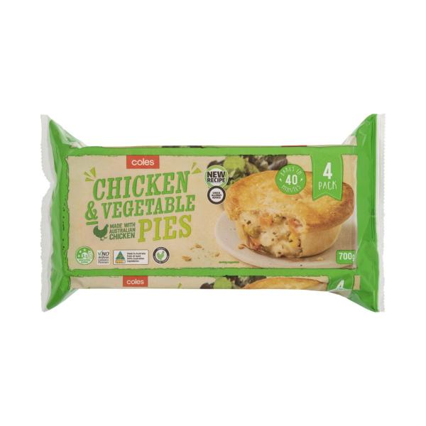 Chicken & Vegetables Pies 4 Pack
