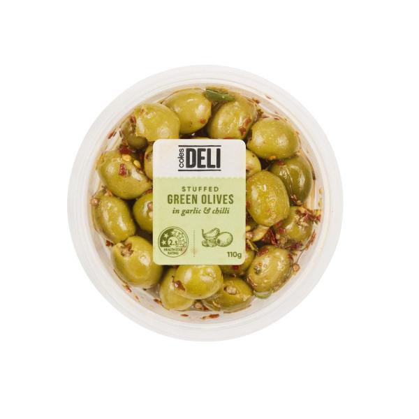 Green Olives Chilli & Garlic