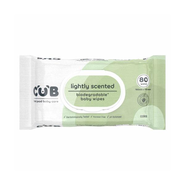 Biodegradable Lightly Scented Baby Wipes
