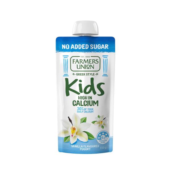 No Added Sugar Kids Yogurt Pouch Vanilla