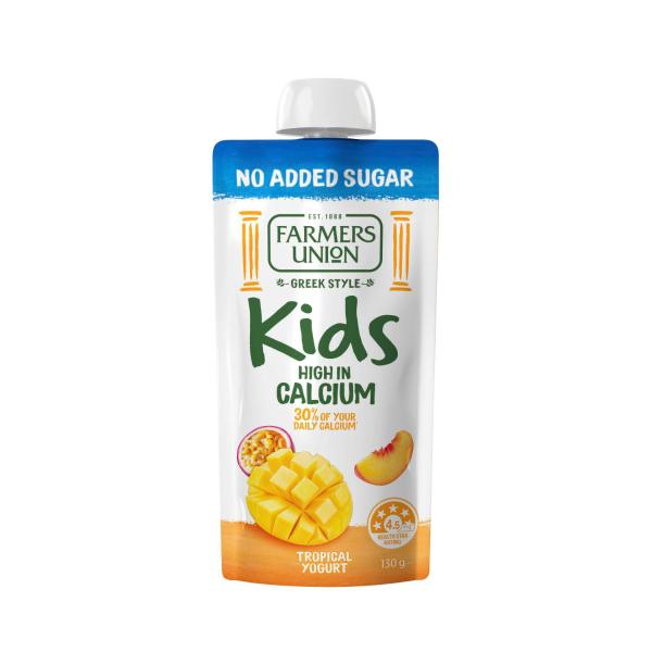 No Added Sugar Kids Yogurt Pouch Tropical