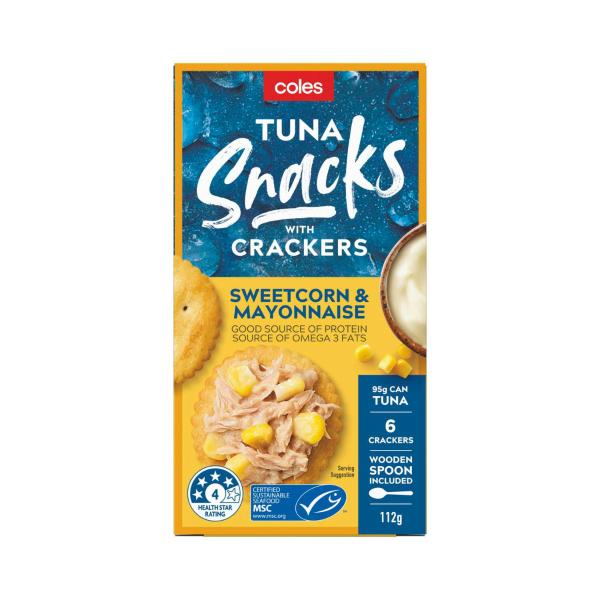 Tuna Snacks With Crackers Sweetcorn And Mayo