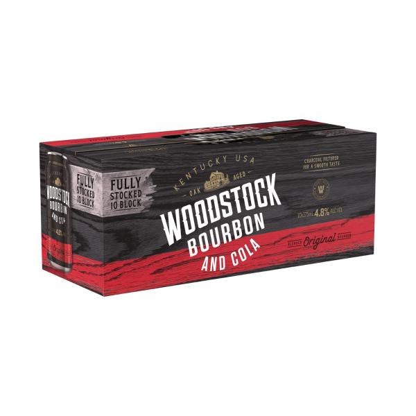 Bourbon & Cola 4.8% Can 375ml 10pk