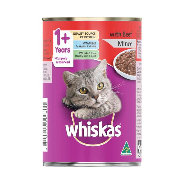 Adult 1+ Years Wet Cat Food With Beef Mince Can