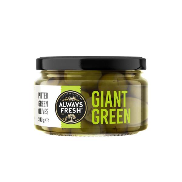 Deli Style Pitted Giant Green Olives