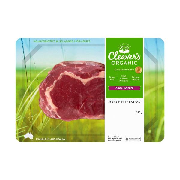 Organic Grass-Fed Beef Scotch Fillet Steak