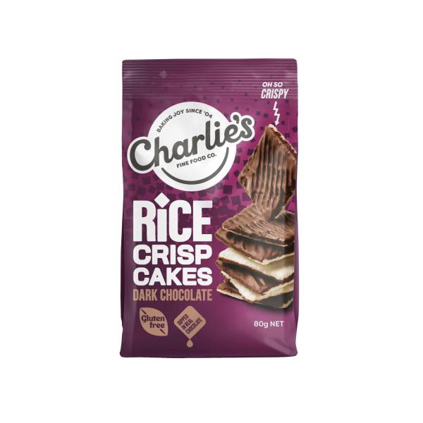 Mini Rice Square Crisps Dark Chocolate