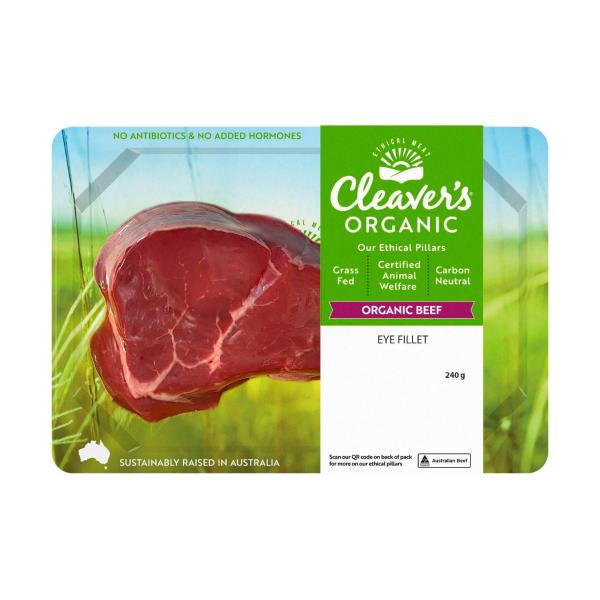 Organic Grass-fed Beef Eye Fillet Steak