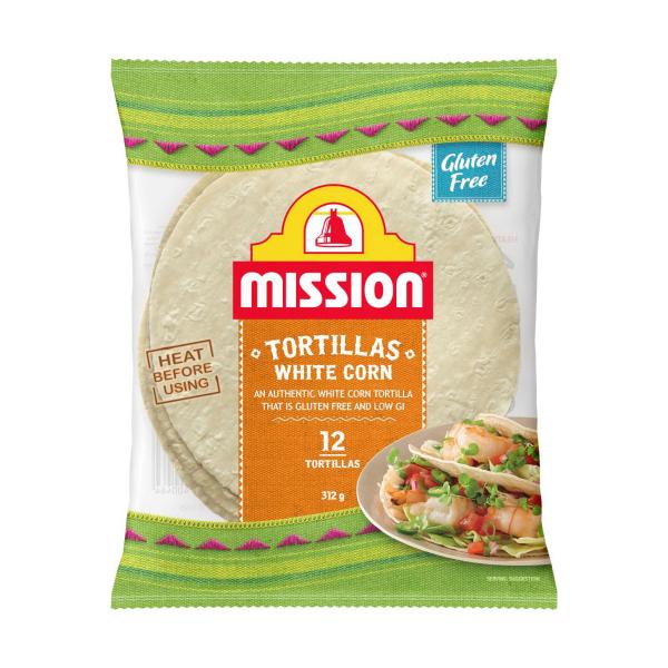 Tortillas White Corn 12 Pack