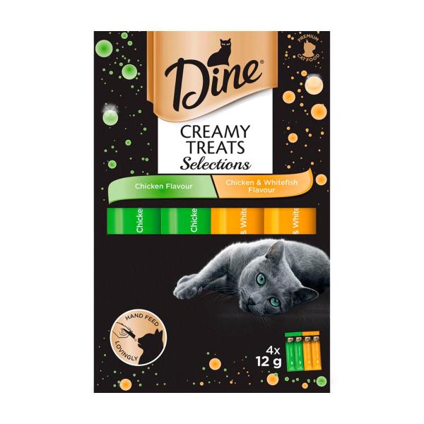 Creamy Treats Cat Food Chicken & Chicken Whitefish 4x12g