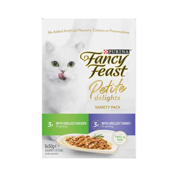 Petite Delights With Grilled Chicken & Turkey Cat Food 6x50gram