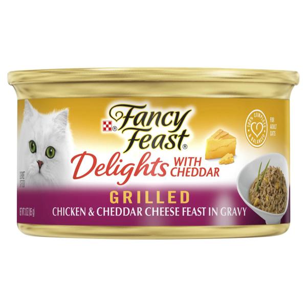 Creamy Delights With Grilled Chicken & Cheddar Cheese In Gravy Cat Food