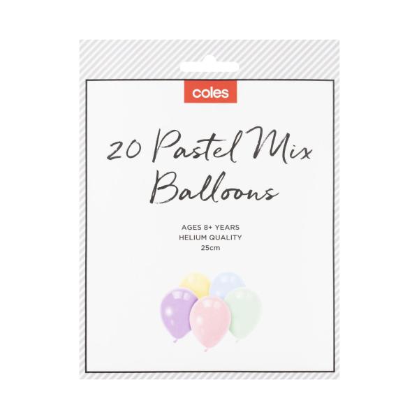 Pastel/party Mix Assorted Balloons